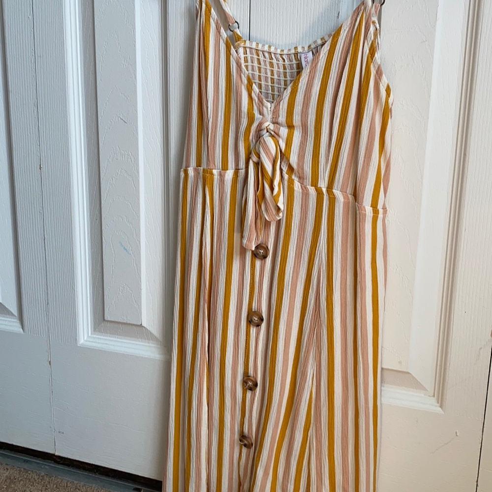 juniors pink and orange sundress